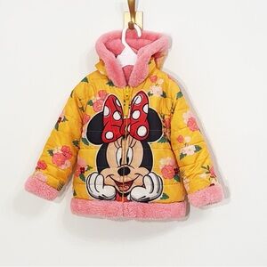 DISNEY Minnie Mouse Hooded Jacket Reversible Size 2T